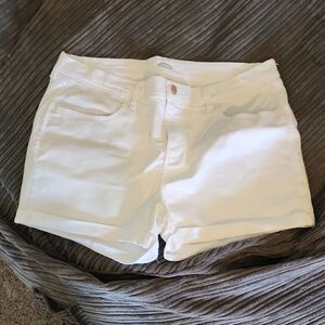 Old Navy Womens Plus Size White Roll-Cuff Denim Shorts Size 16